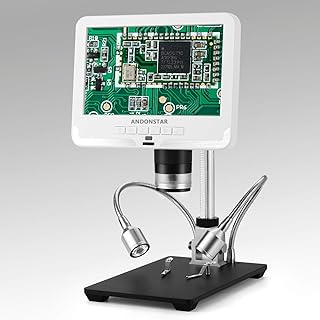 Andonstar White corlor 7 inch LCD 1080P Circuit Board Digital Microscope AD206 with 200X Magnification Zoom for Phone Repair Soldering