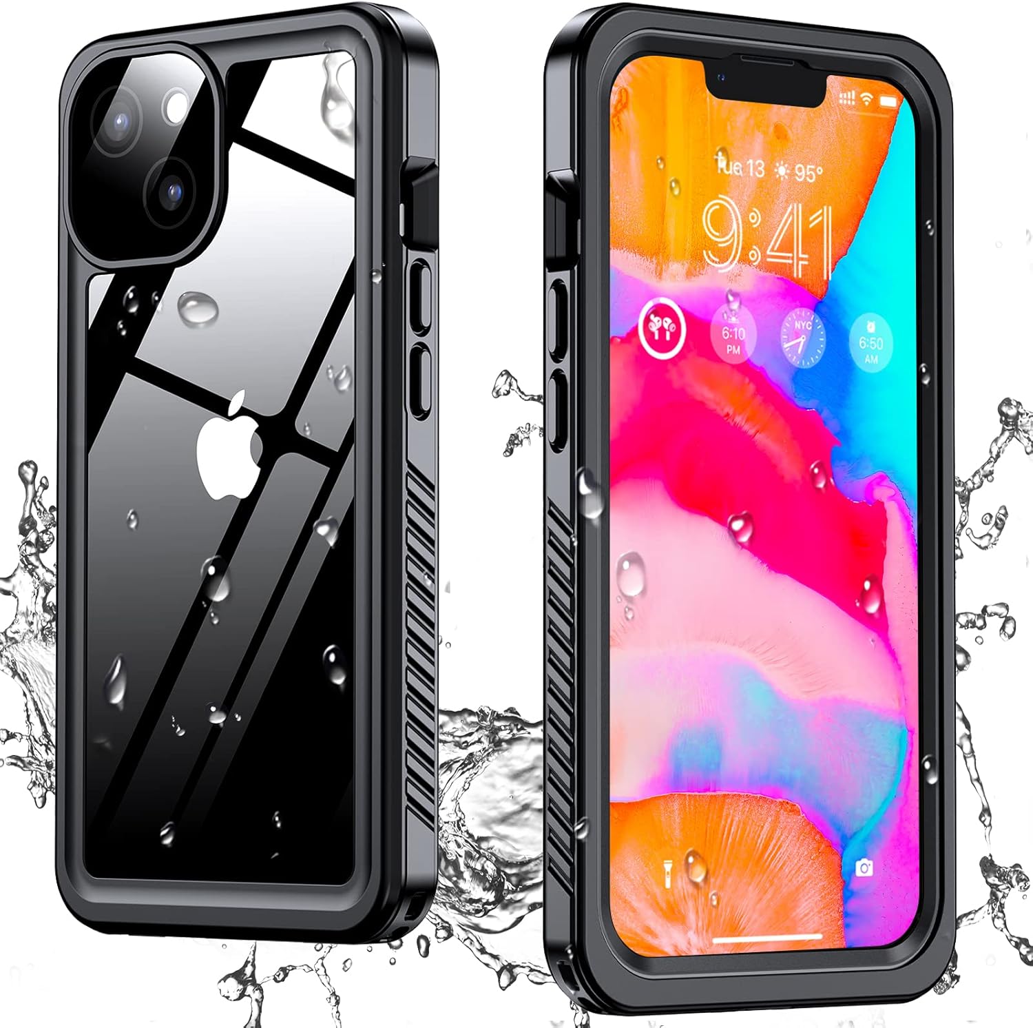 Humixx for iPhone 13 Case Waterproof, Builtin 9H Lens