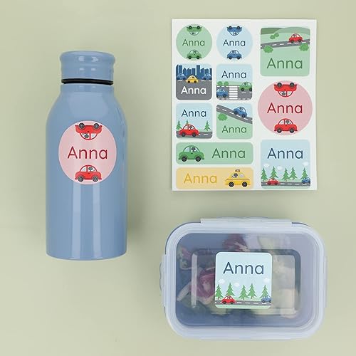 Miniatura 8 de Teddylabels - 33 etiquetas de nombre grandes para niños - Calcomanías para la escuela y el cuarto del bebé - Perfectas para loncheras y botellas de