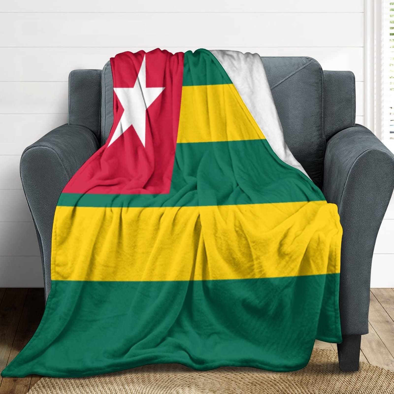 Couverture en flanelle douce Togo pour canapé et salon chaud 178x203cm