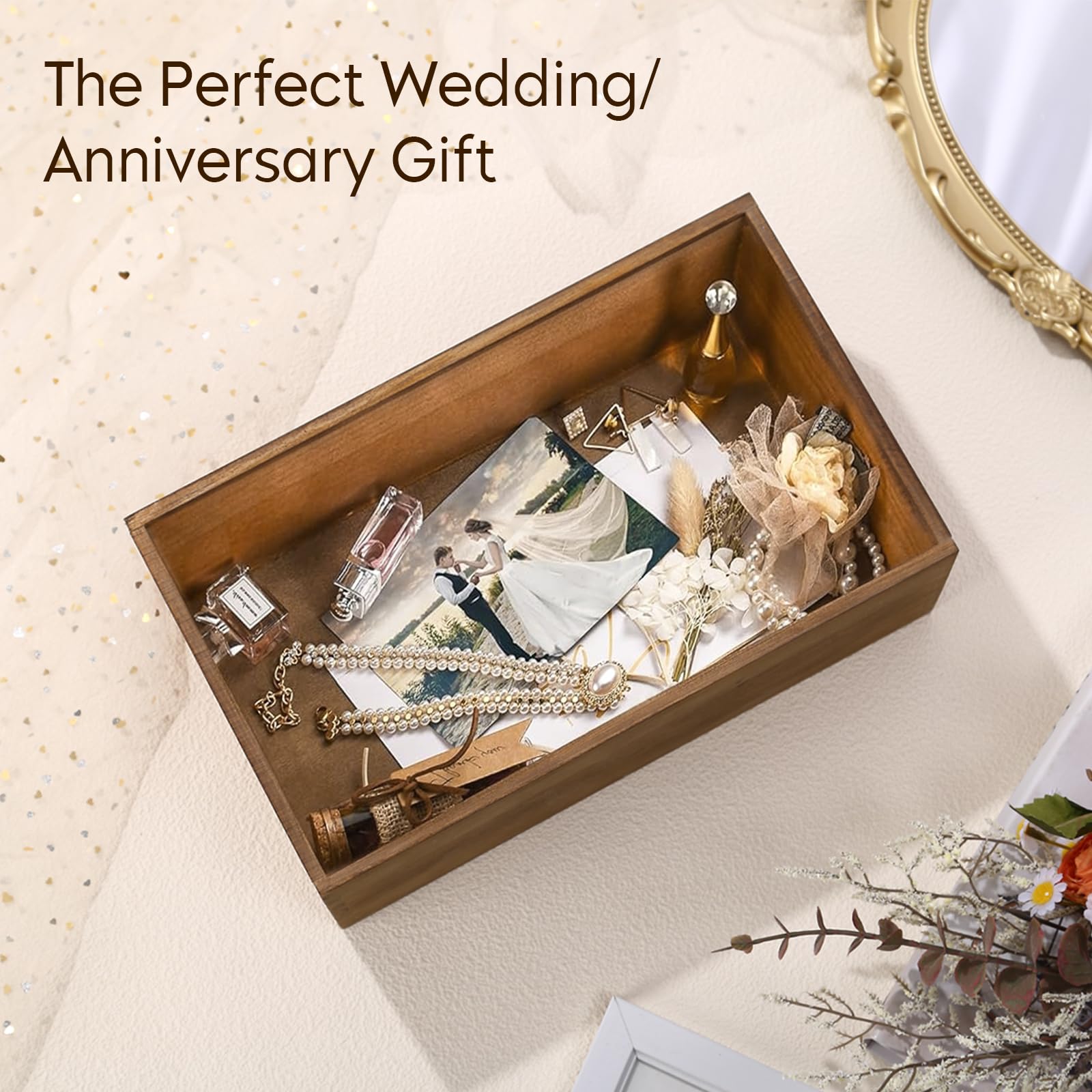 Juego de 2 copas de champán de boda, sopladas a mano, copas de champán para novia y novio, copas de champán para boda, compromiso, aniversario, despedida de soltera (juego de caja conmemorativa)