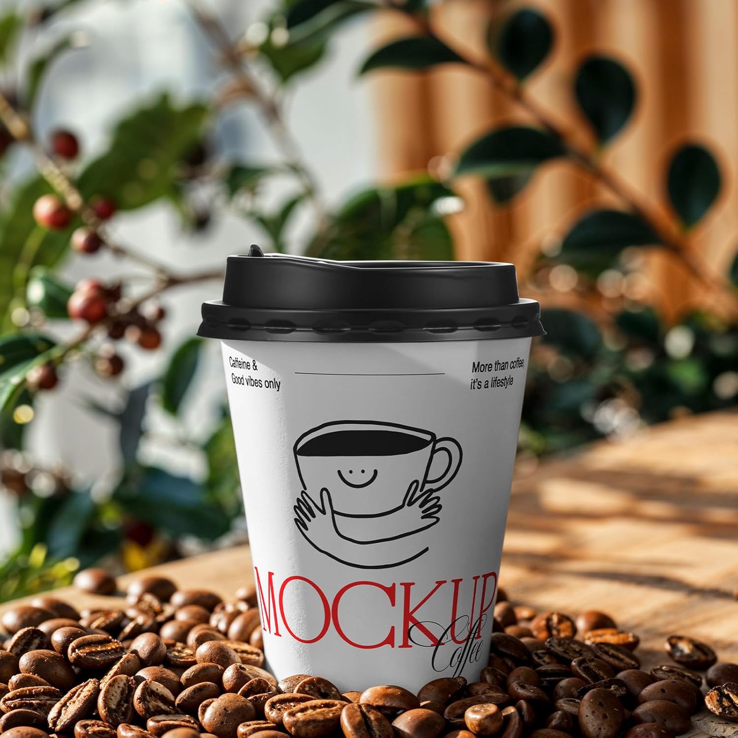 200 Count Coffee Cup Lids, Disposable Plastic Cup Lids for 10, 12, 16, 20 oz Paper Cups, Hot/Cold Drinking Cups Lid, 3.54 Inches/90 mm Diameter - Black - Image 6