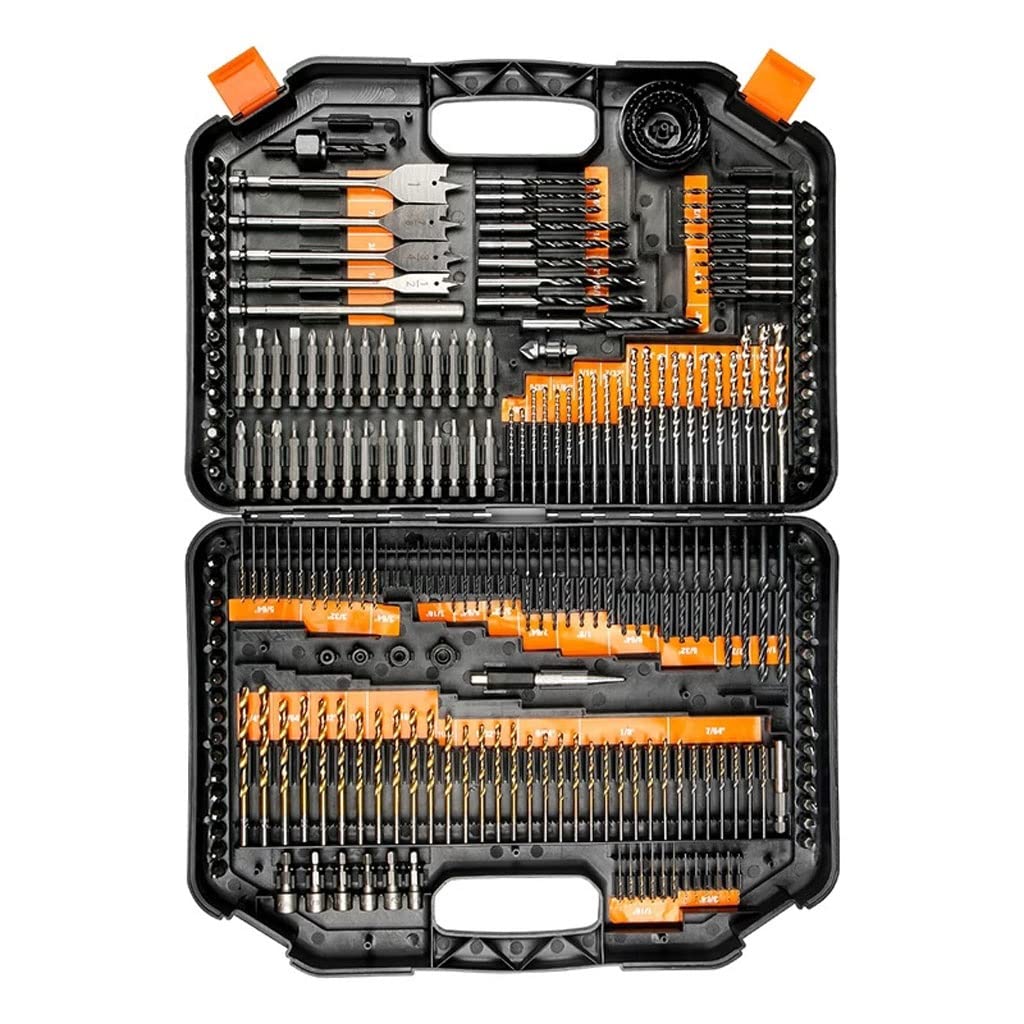 Juego de Brocas con Caja de Almacenamiento Brocas helicoidales HSS Brocas de Metal para Madera recubierta para Cortar, taladrar, pulir (D 99 uds)