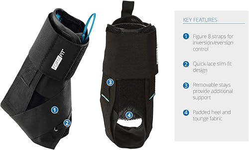 Miniatura 2 de Ossur FormFit - Tobillera con correas Speedlace y figura 8, cierre de un solo tirador y soportes semirrígidos extraíbles, inmovilización de tobillo