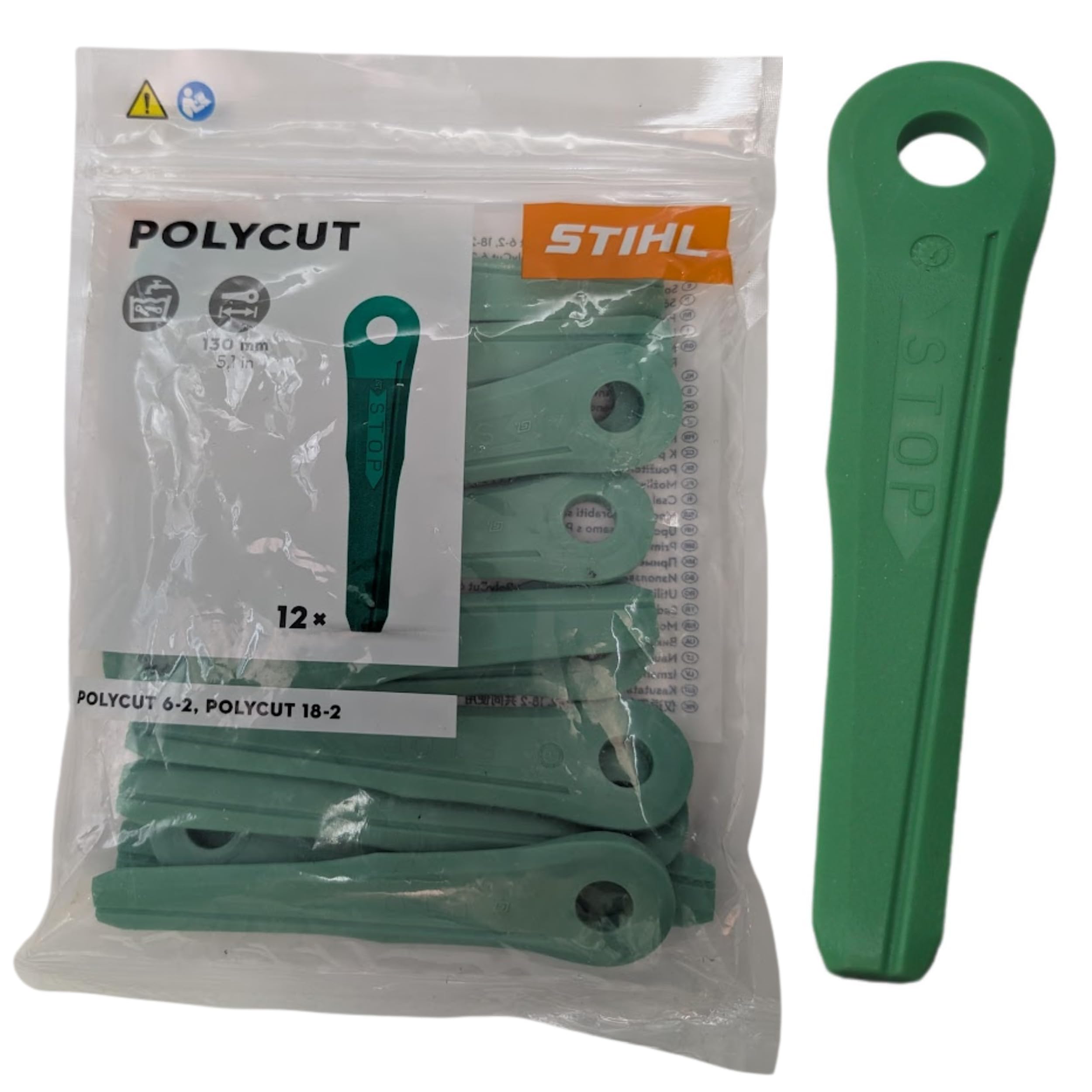 STIHL Replacement PolyCut 6-2 / PolyCut 18-2, 12 pcs, 130 mm