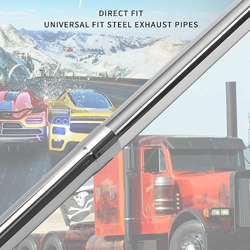 Miniatura 7 de 8SC82 Tubo de escape de mandril personalizado de 3 pulgadas, tubo recto de 48 pulgadas, tubo de 3 pulgadas de diámetro exterior, tubo de flexión de