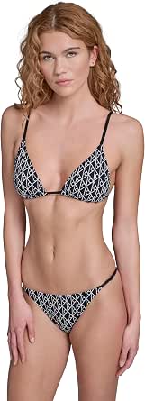 Calvin Klein Women's String Bikini Set with Removable Cups and Adjustable Sliders