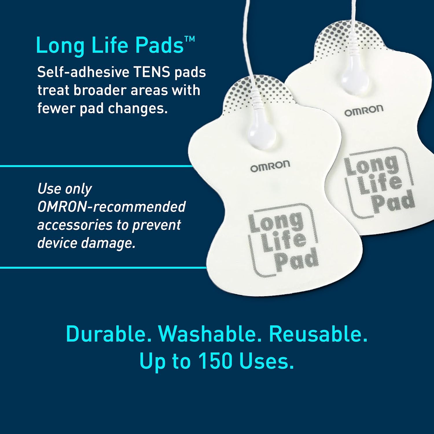 OMRON Max Power Relief TENS Unit Muscle Stimulator for Drug-Free Pain Relief - Portable Electric Massager for Muscles and Joints - Includes 2 Reusable TENS Unit Pads