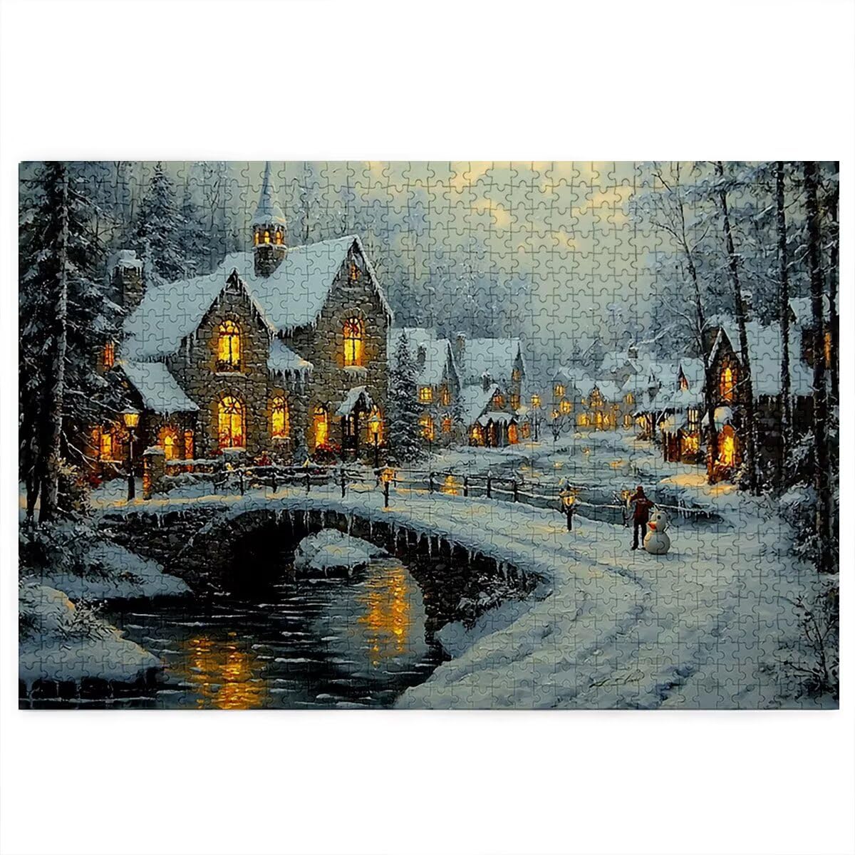 Puzzle 2000 Piezas, Puzzle Paisaje con Caja Regalo para Adultos, Rompecabezas de Madera, Rompecabezas Desafiante Decoracion Navidad, Regalo Mujer, Cuadros Decoracion Salon Modernos, (Invierno) A-3