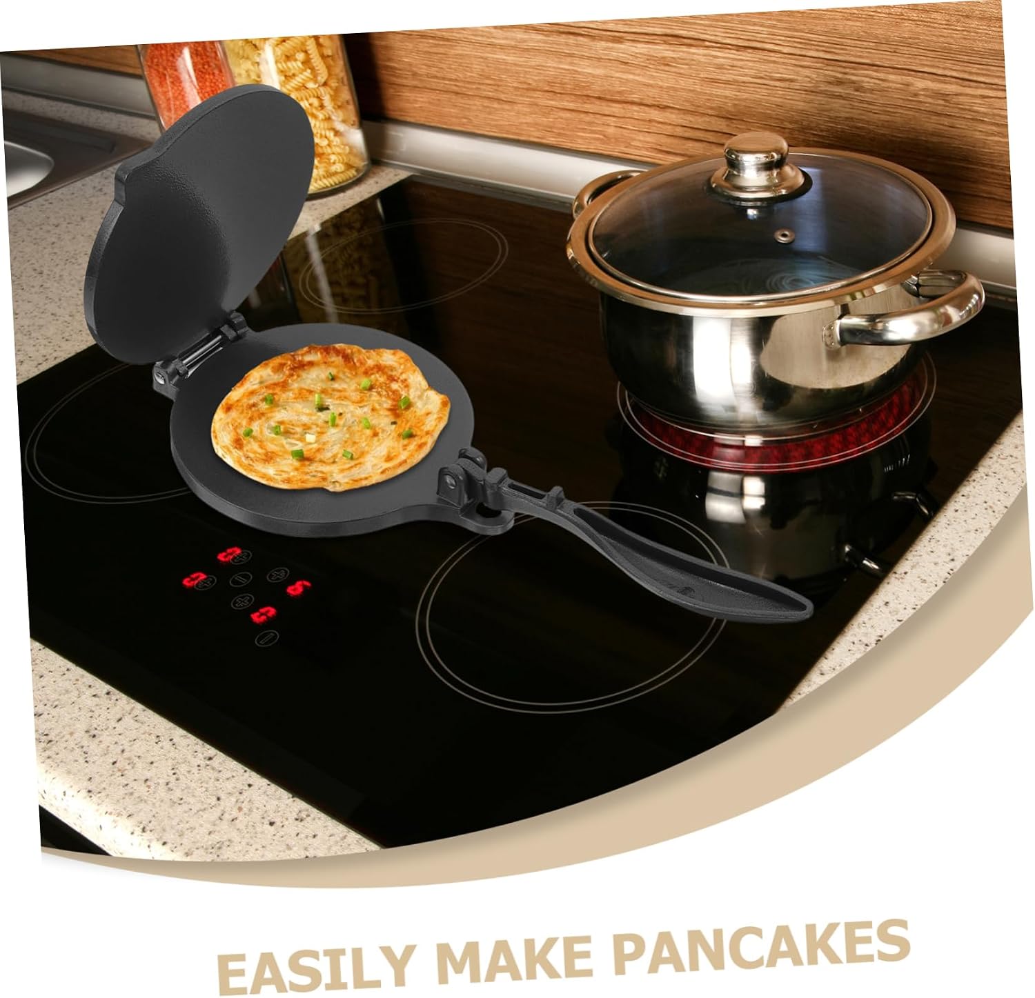 Tortilla Press Aluminum Tortilla Maker Roti and Tacos Nonstick Kitchen Gadget for Easy Release Diameter