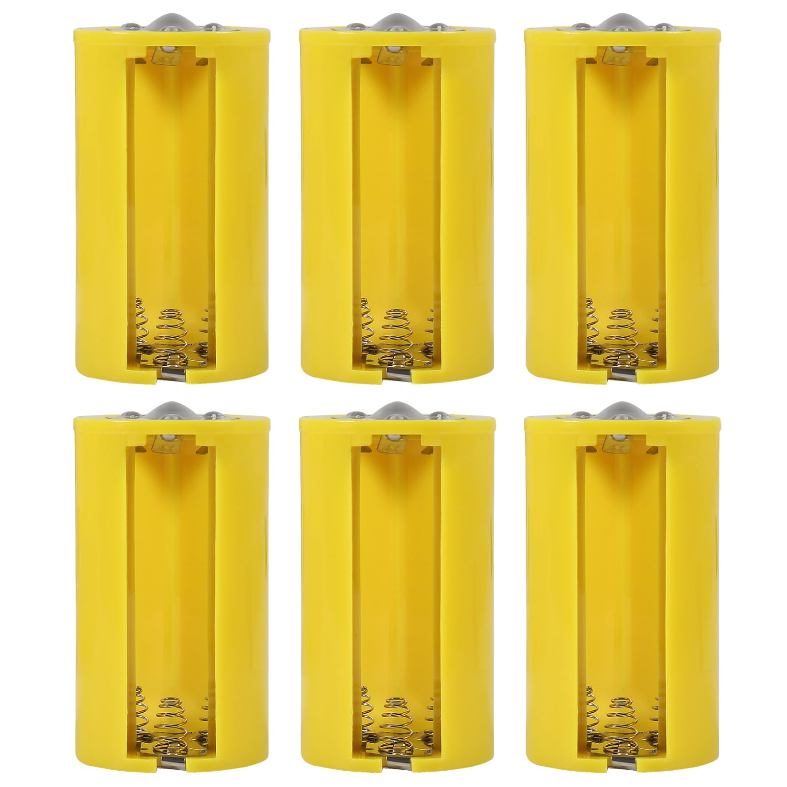 Coliao 6pcs AA to D Battery Adapter 3 AA to D Size Parallel Battery Convertor Adapter Holder 3 AA to 1 D Battery Adapters Converter 1.5V Output Battery Holder Case Box