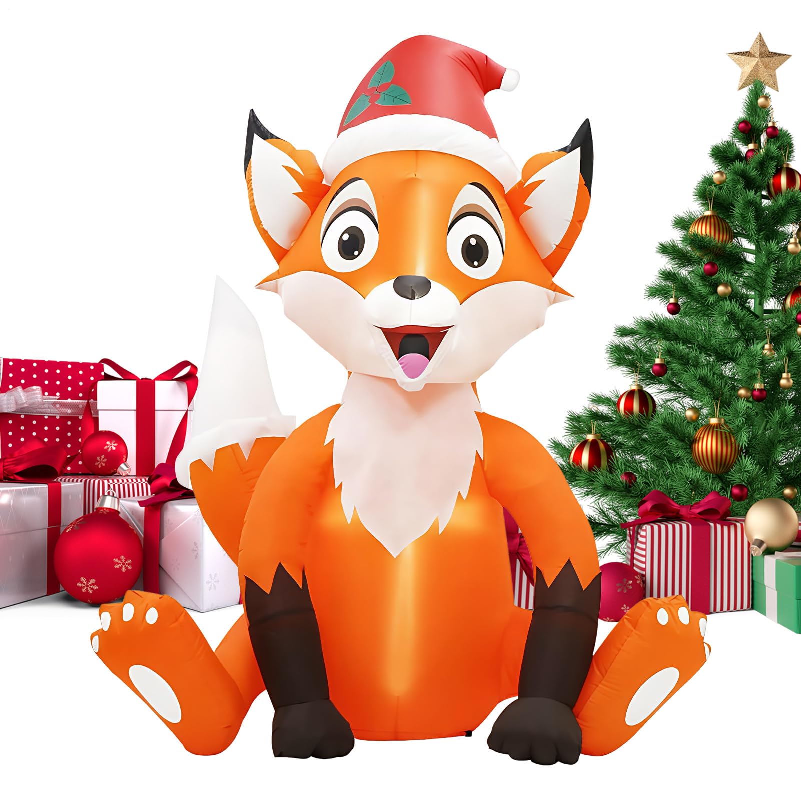 Animal Inflable para Navidad con Sombrero de Santa Claus Grandes