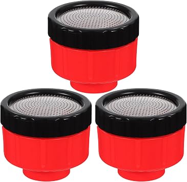 YARNOW 6-Pack Red Watering Nozzle Set - Stainless Steel & Plastic, Breaker Valve, 3/4 Inch Hose Fitting, Garden Watering Wand, Ideal for Flowers & Plants
