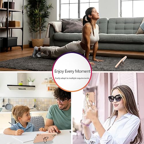 Miniatura 7 de Compatible con Redmi Note 10S Case Ring Holder Magnet Green, para Xiaomi Redmi Note 10 4G Funda de teléfono de silicona a prueba de golpes Cubierta