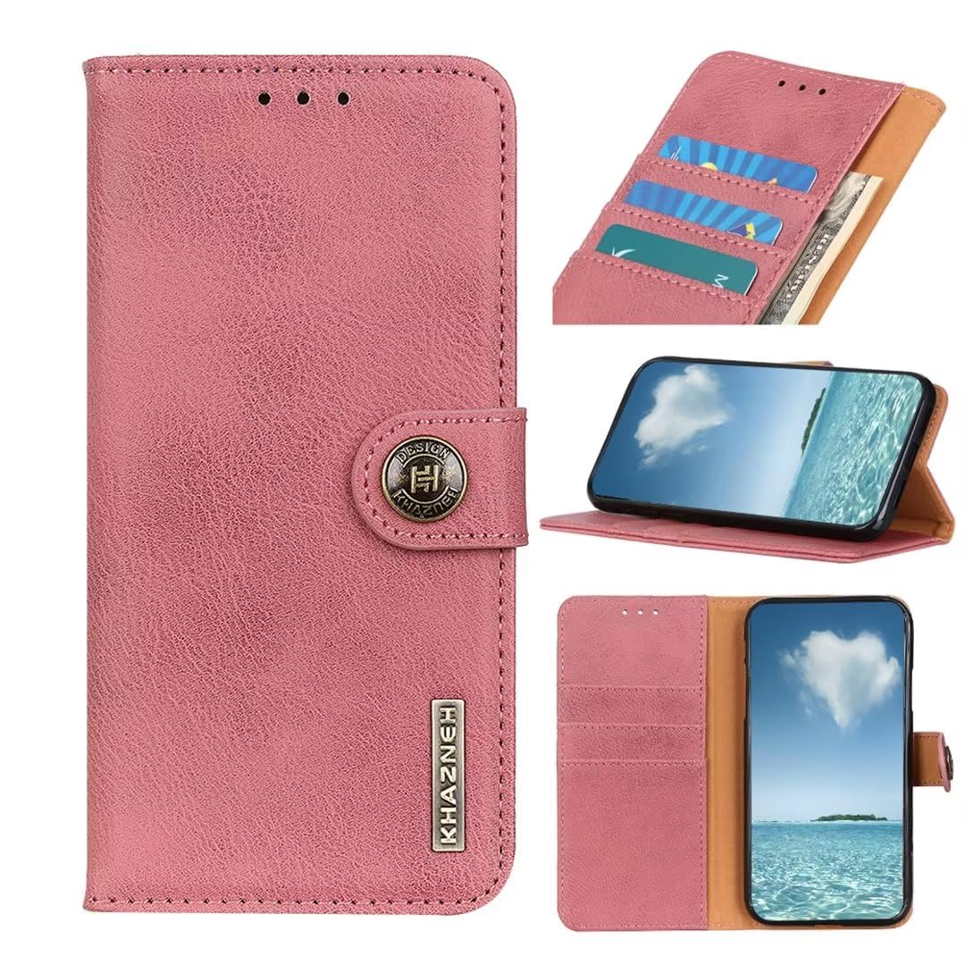 Coque Samsung Galaxy A06 texture vachette rose avec compartiments intégrés - 8