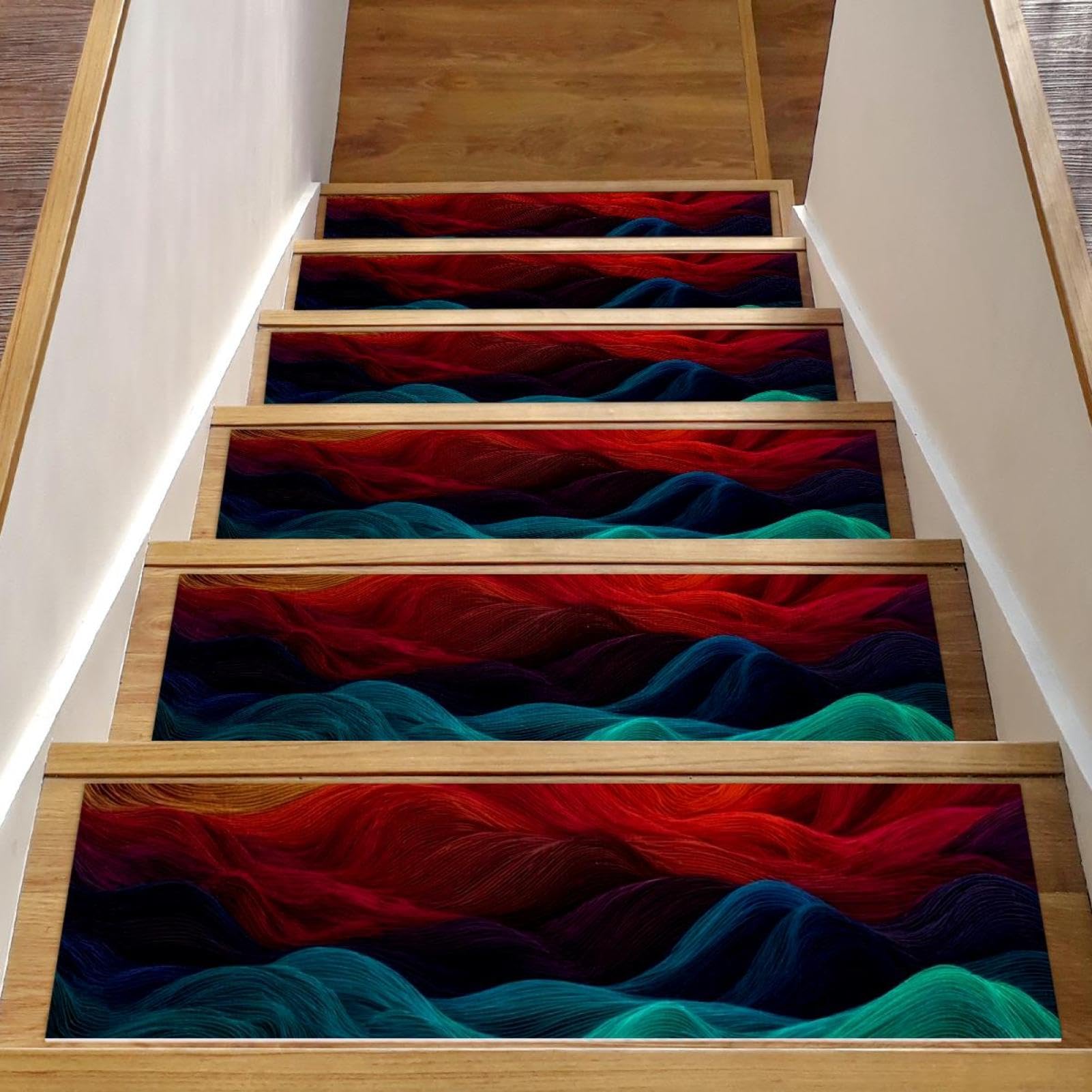 Tapis d'escalier antidérapants arc-en-ciel : sécurité maximale et résistance pour enfants et chiens