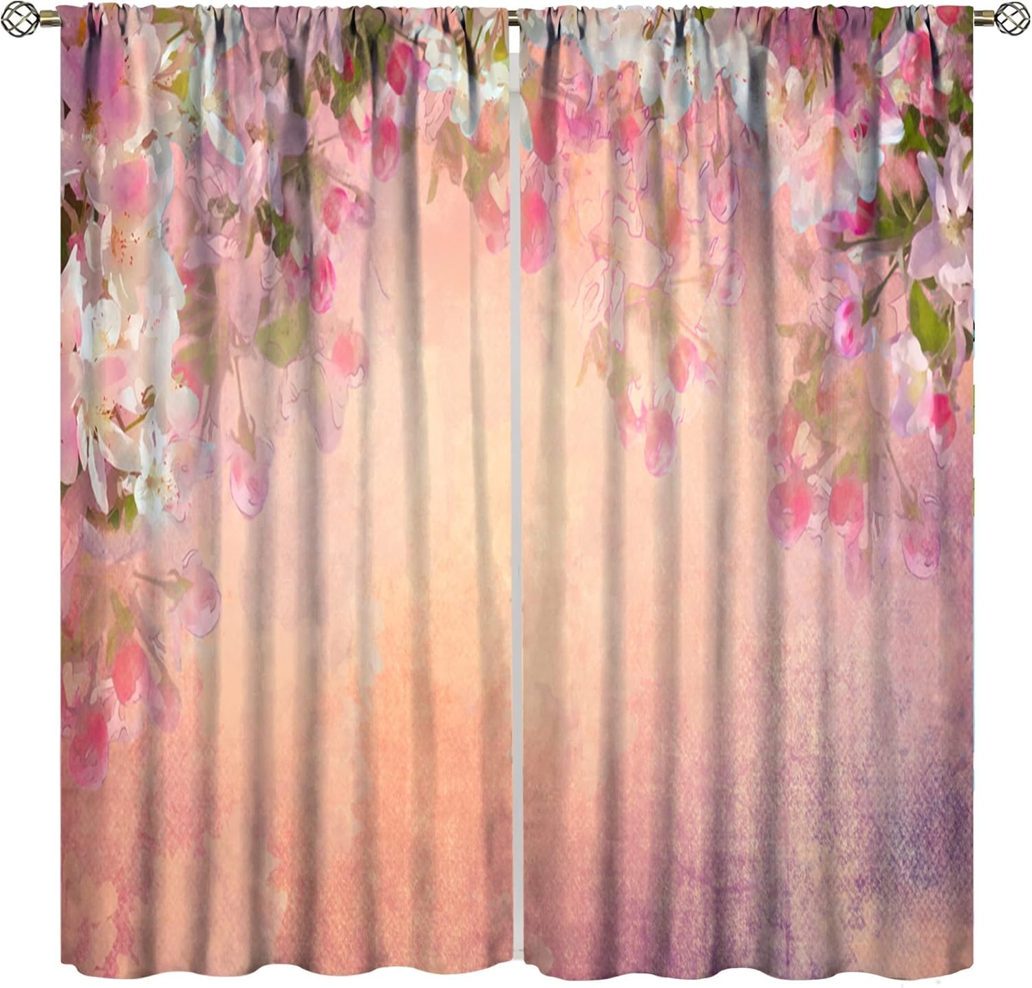 Vorhänge Schlafzimmer 3D Pflanzen Blumen 300X280 cm (B + H) Vorhang Gardinen Blickdicht Mit Ösen Thermovorhang Lichtdicht Für Wohnzimmer Schlafzimmer Kinderzimmer/Uv-Schutz-947829756