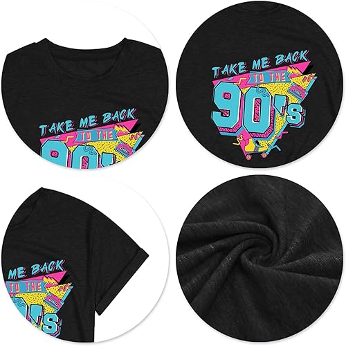 Miniatura 6 de Atuendo de los años 90 para mujer camiseta vintage de los años 80, camiseta casual de los años 90 y 80 para nostalgia