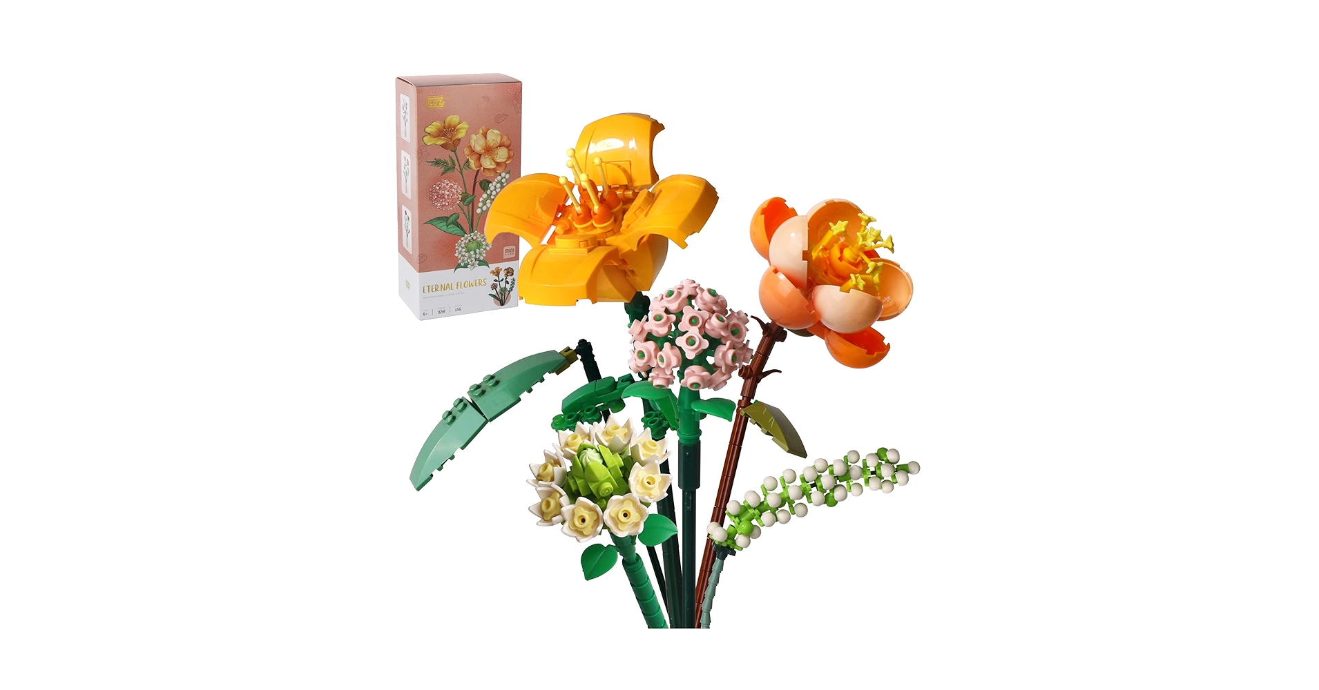 flower Amazon.com: ZIYOSTAR Mini Bricks Flower Bouquet Building
