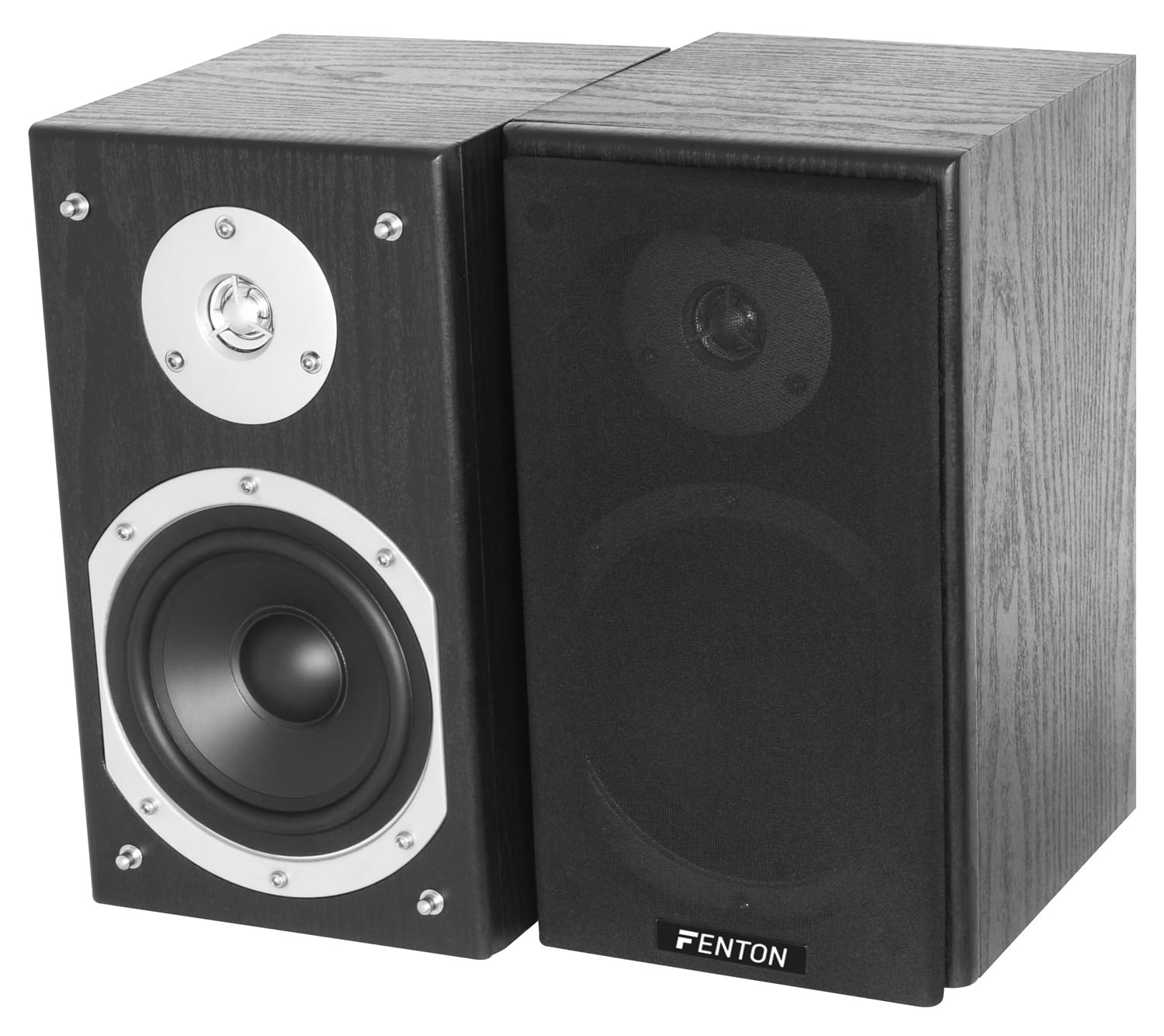 Fenton SHFB55B - Altavoces de estantería Hi-Fi o Home Cinema, woofer de 5", Tweeter de 1", 140w máximos de Salida, impedancia 6 Ohm, Respuesta en frecuencia 20-20.000 Hz