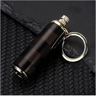 Isqueiro, Wanci Match Isqueiro de Querosene, Chaveiro Isqueiro, Personalidade Criativa Moda Ao Ar Livre Portátil ( Color : Brown )