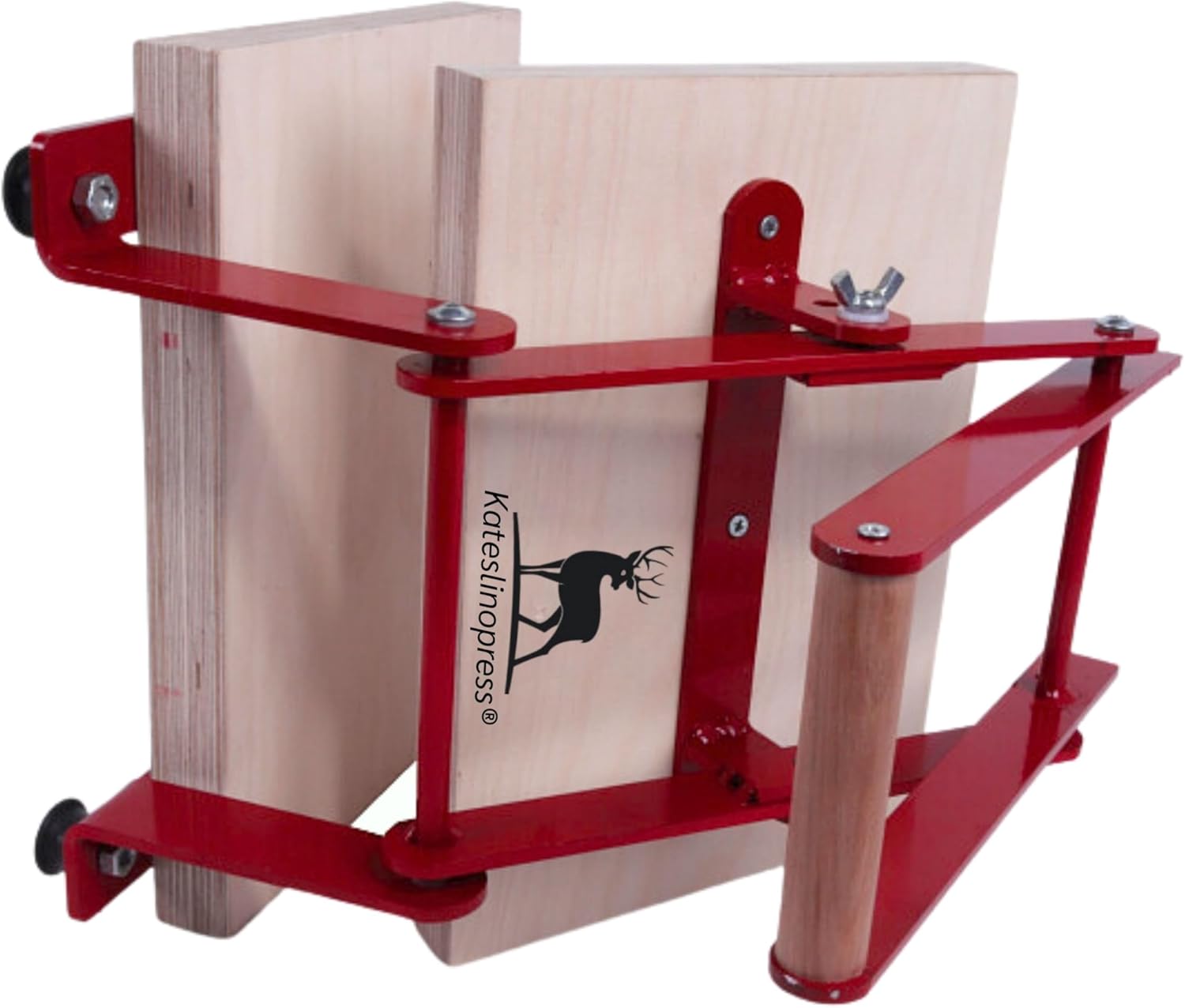 Hand lino Press Machine, Linocut Linoleum Etching Relief Block Printing, Hand Lever Press, Red A4