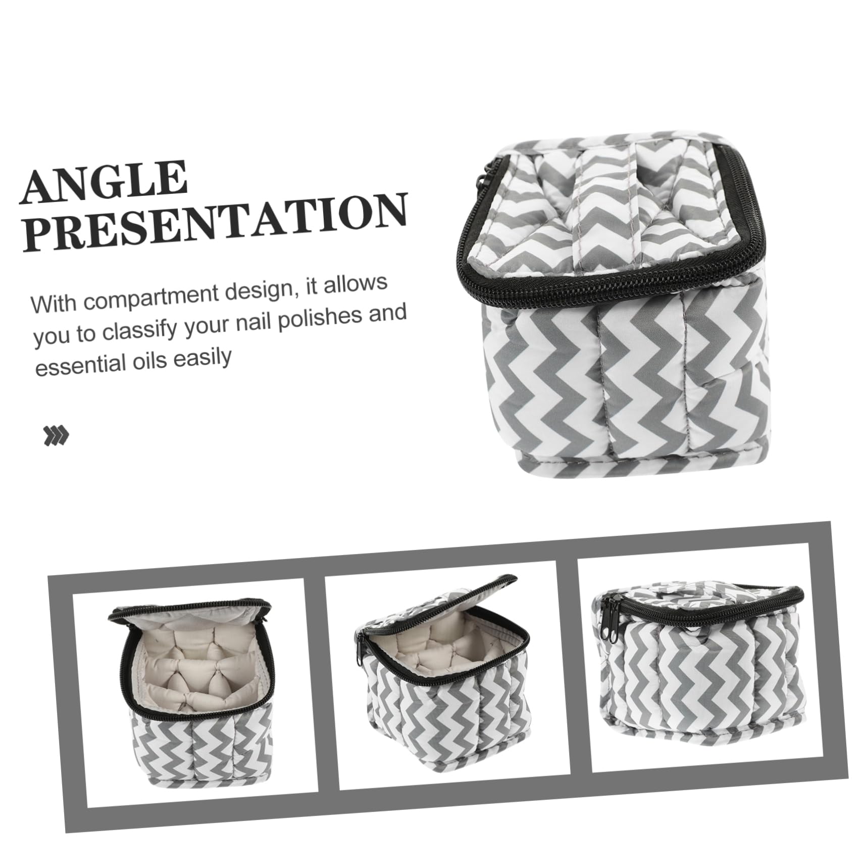 minkissy Nail Organizer Case Essential Oil Holder Bag Nail Polish Storage 9 Sections Portable