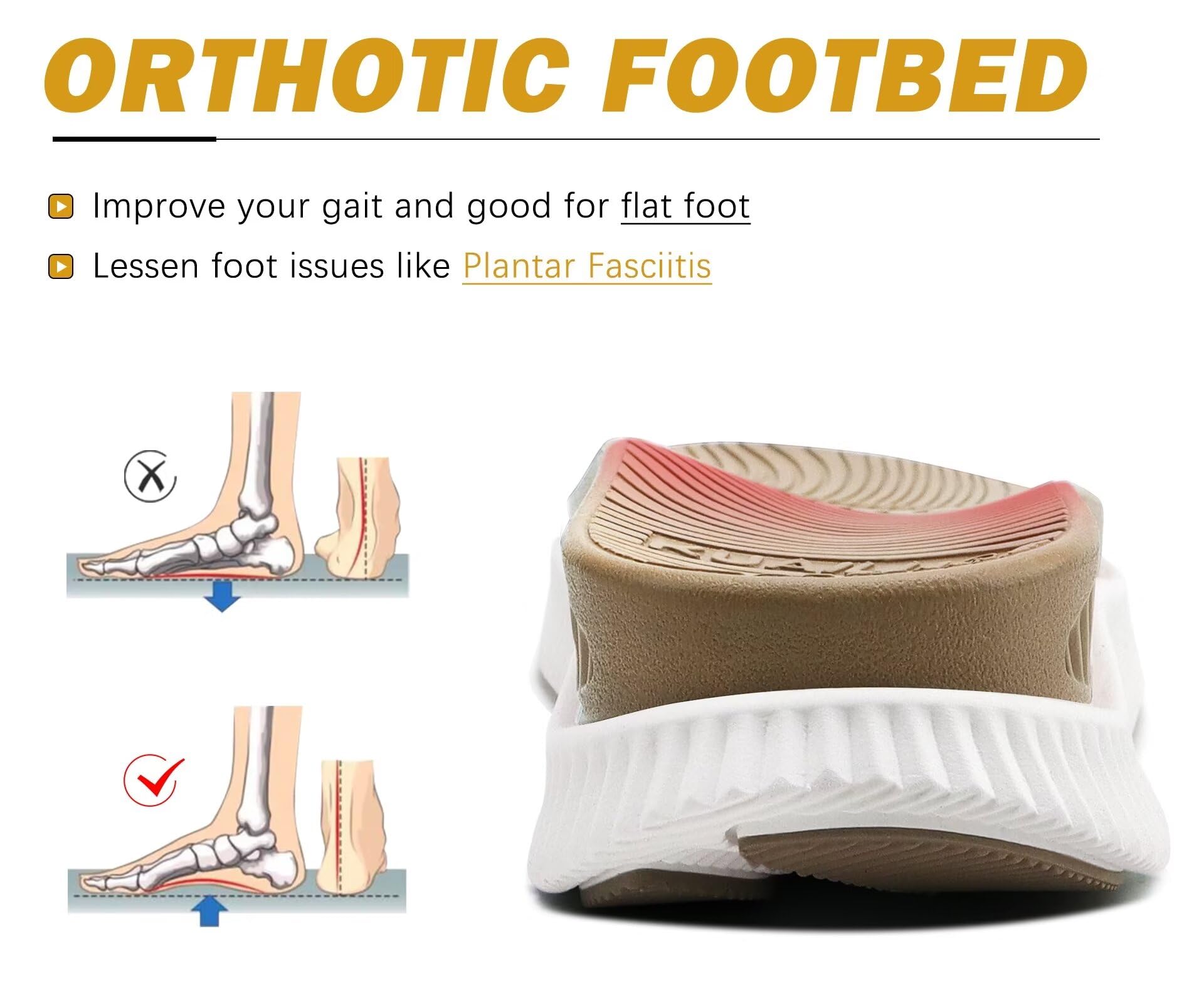 KuaiLu Sandali Trekking Donna Comode Camminata Ortopediche Fascite Plantare Arch Support Sportivi Sandalo Estive Leggero Regolabile