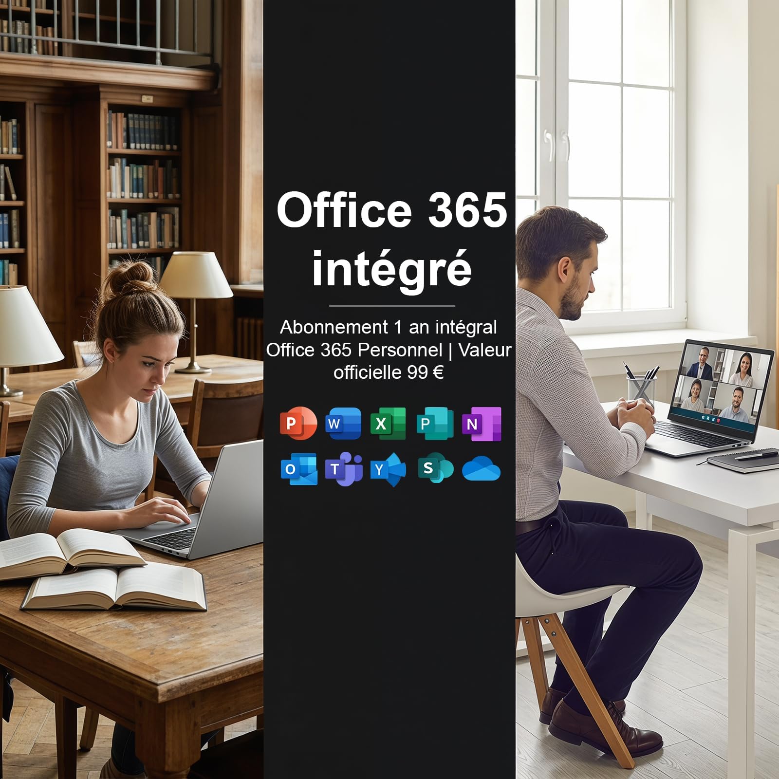 Portatil Laptop Windows 11, Funda Silicona Teclado QWERTY, Ordenador Portatil 15,6", Office 365 1 Año Preinstalados, 5205U (hasta 2,3GHz), 4GB RAM 128GB Ampliable TF 512GB, Portatiles Baratos y Buenos