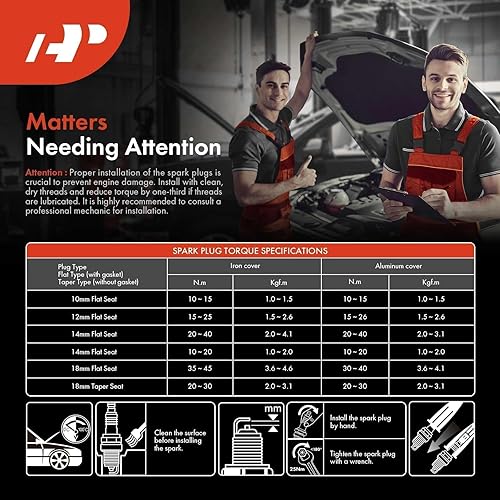 Miniatura 9 de A-Premium 4 bujías de platino iridio compatibles con Chevrolet, Chrysler, Dodge, Hyundai y Toyota Vehicle  Sebring, Stratus, Civic, Accent, Corolla,