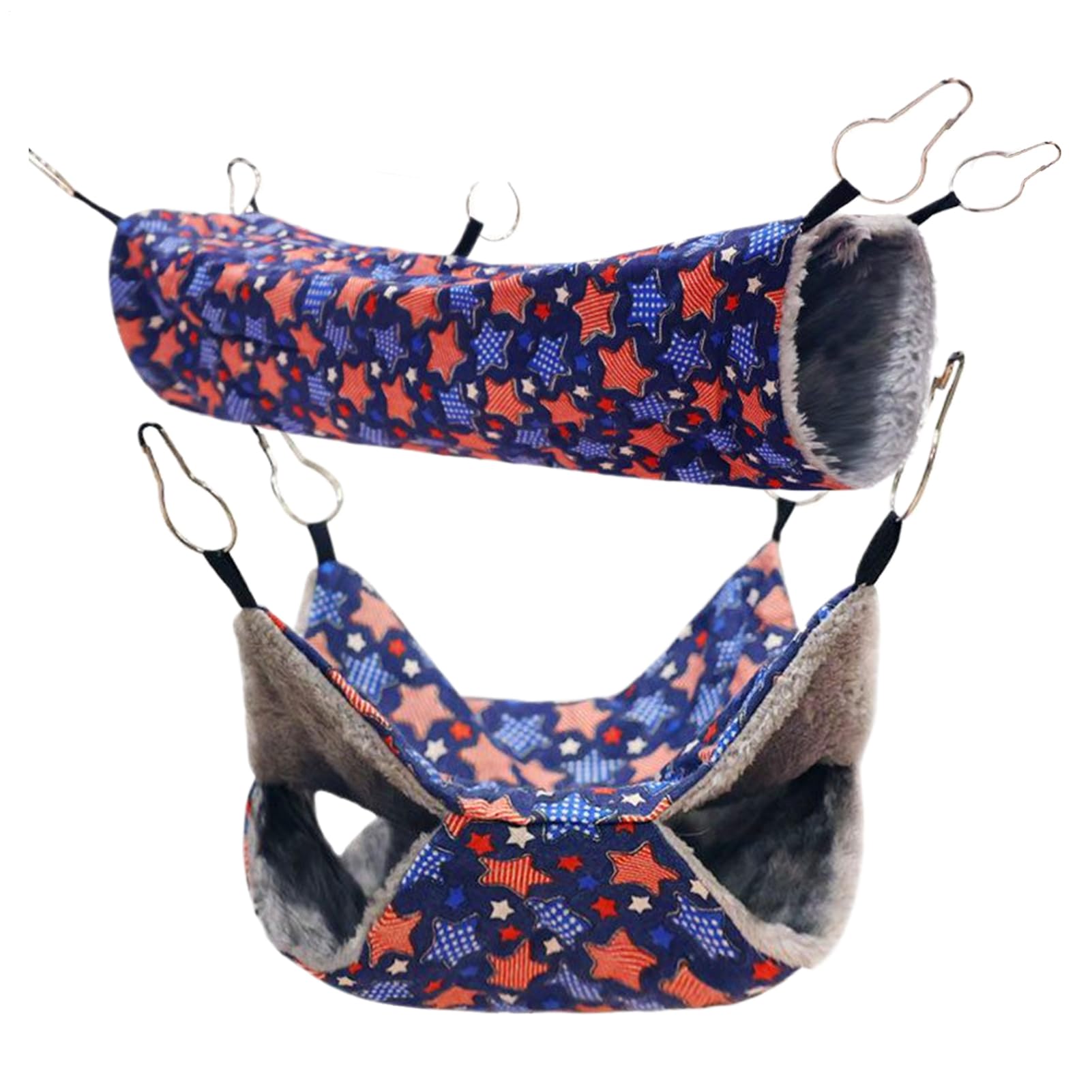 Hamster Hammock, Cozy Small Animal Ham Mock, 34x34cm, 2 Pieces Squirrel Hammock, Small Animal Cage Accessory, Safe And Comfortable Design, For Cages, Home Playgrounds, Or Enrichment Activities