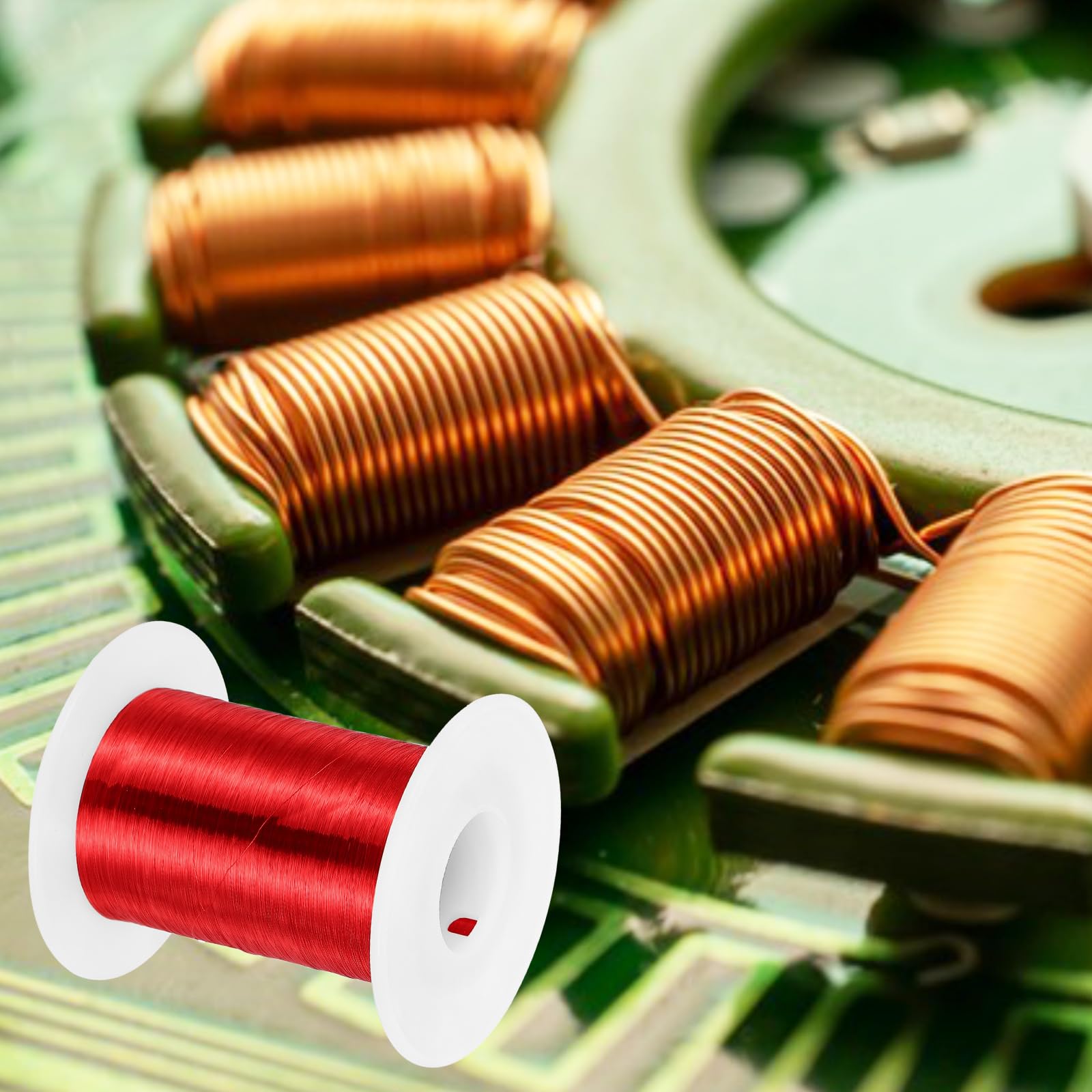 sourcing map 42 AWG Magnetdraht, Kupferlackdraht, 113,4 g, 155 C Spulendraht