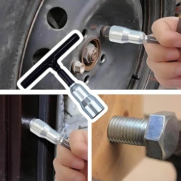 T-Handle Wing Nut Driver, Chrome Vanadium Steel Manual Hook Screw Nut Slot Tool, Precision Nut Driver for Eye Screws, Screw-in Hooks, Lamp Hooks, DIY Home Repair & Installation