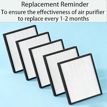 5 Pack HEPA Filter for Meaco 20L & 20LE Low Energy Dehumidifier, 26x19 x1cm