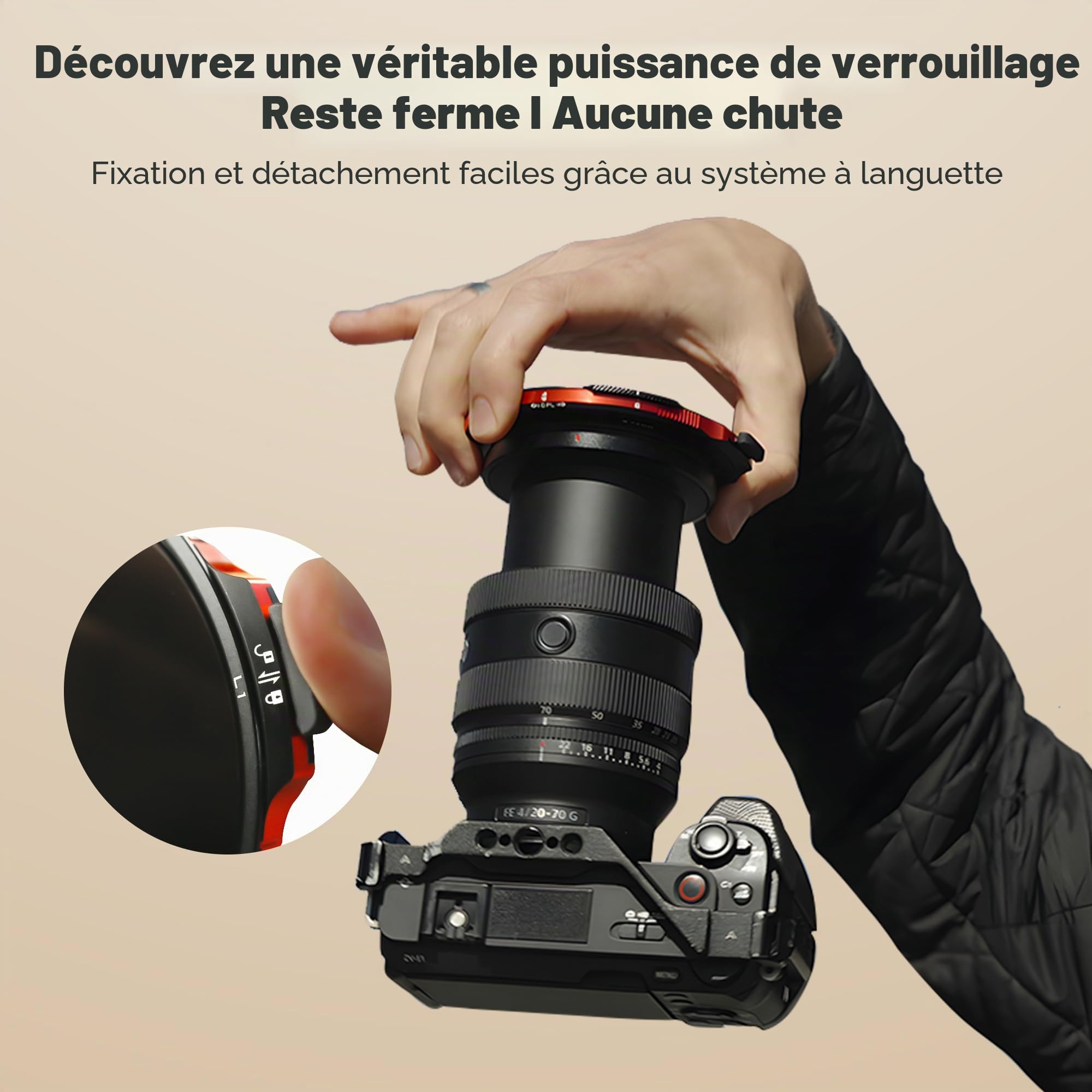 Freewell Kit de Filtre VND/CPL à Verrouillage réel L1 de 82 mm – Hybride VND/CPL 3 à 10 arrêts avec ND32, Optique True Color, Design à l'épreuve du Temps pour Les cinéastes Professionnels