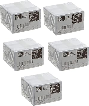 Premier Quality PVC Plastic ID Cards for Zebra and Other ID Card Printer, 30 mil, 076mm, 104523-111T, Blank White, 500 Cards