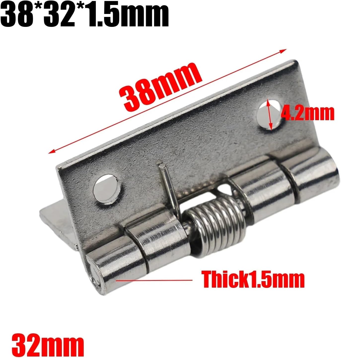 1/1.5/2/3Inch Spring Door Hinge Stainless Steel Self Closing Design Windows Cabinets Boxes Household 2Pcs(3 Inch)