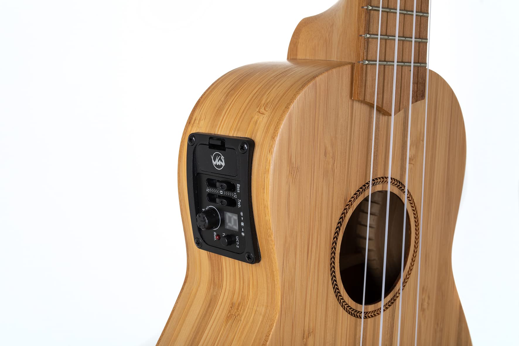 GEWA Soprano Ukulélé Manoa Bambou Électro-Acoustique - Bambou massif - Naturel satiné - Préampli UCT-2 - incl. Gig Bag rembourré - K-SO-BBE