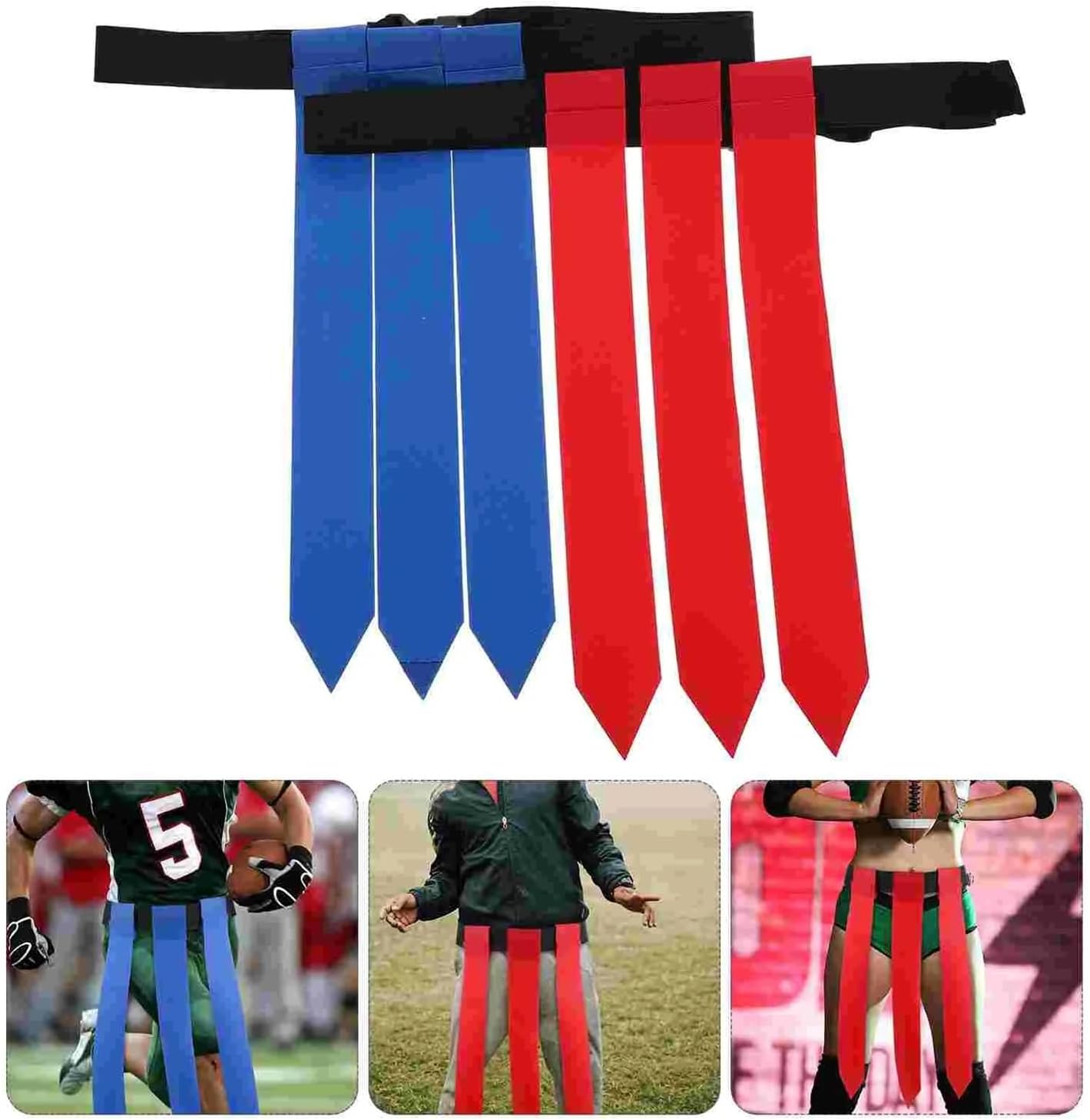 Flag Football Belts 4 Pcs Sports Waistband Flags for Belt Girdle Multi-use Teens Supplies Rugby