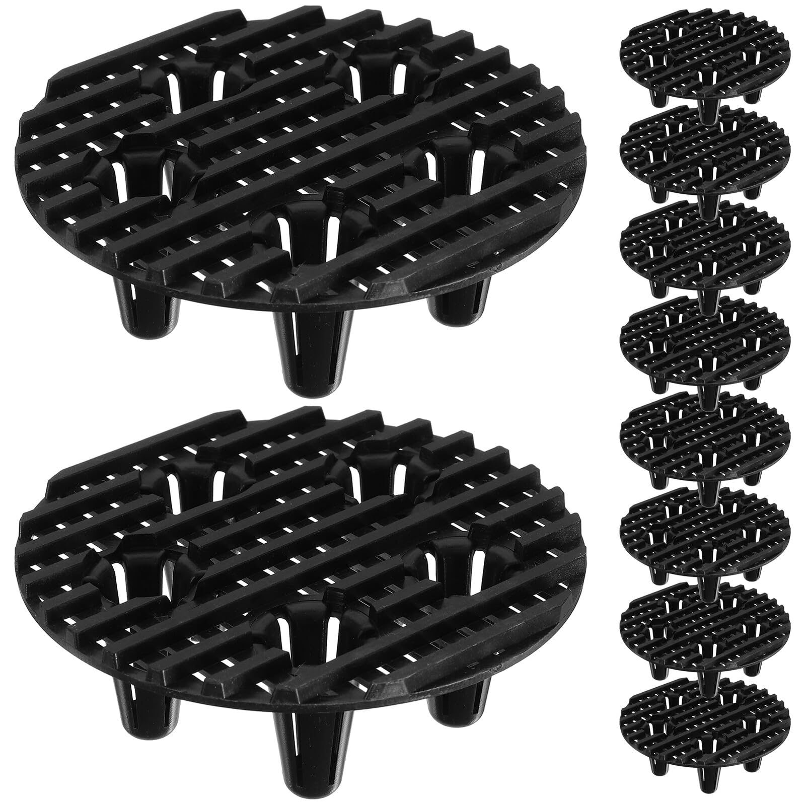 INOOMP Plant Pot Risers Inserts 12Pcs 10Cm Round Plastic Feet Supports for Outdoor Garden Planters Prevent Root Decay and Elevate Pots