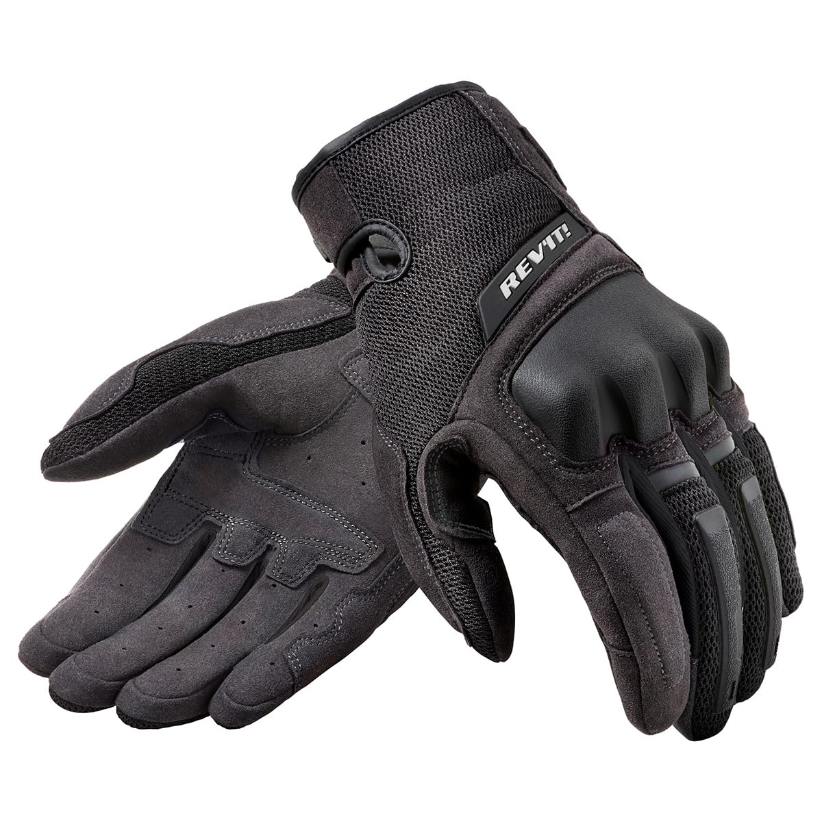REV'IT! Revit Volcano Guanti da moto, nero/nero, S