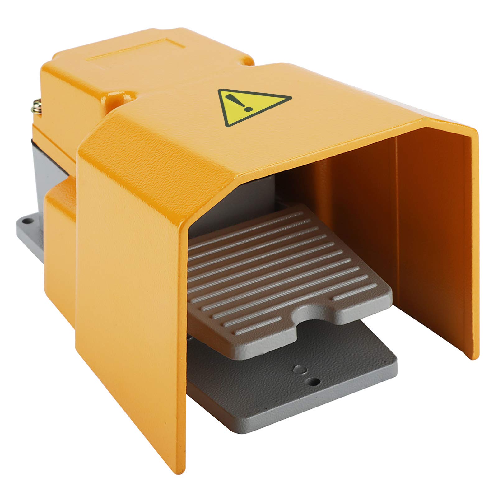 Ejoyous Interruttore a Pedale 250V, Interruttore a Pedale Industriale, Interruttore a Pedale Antiscivolo con Copertura Protettiva, Interruttore a Pedale On/off Momentaneo in Metallo,