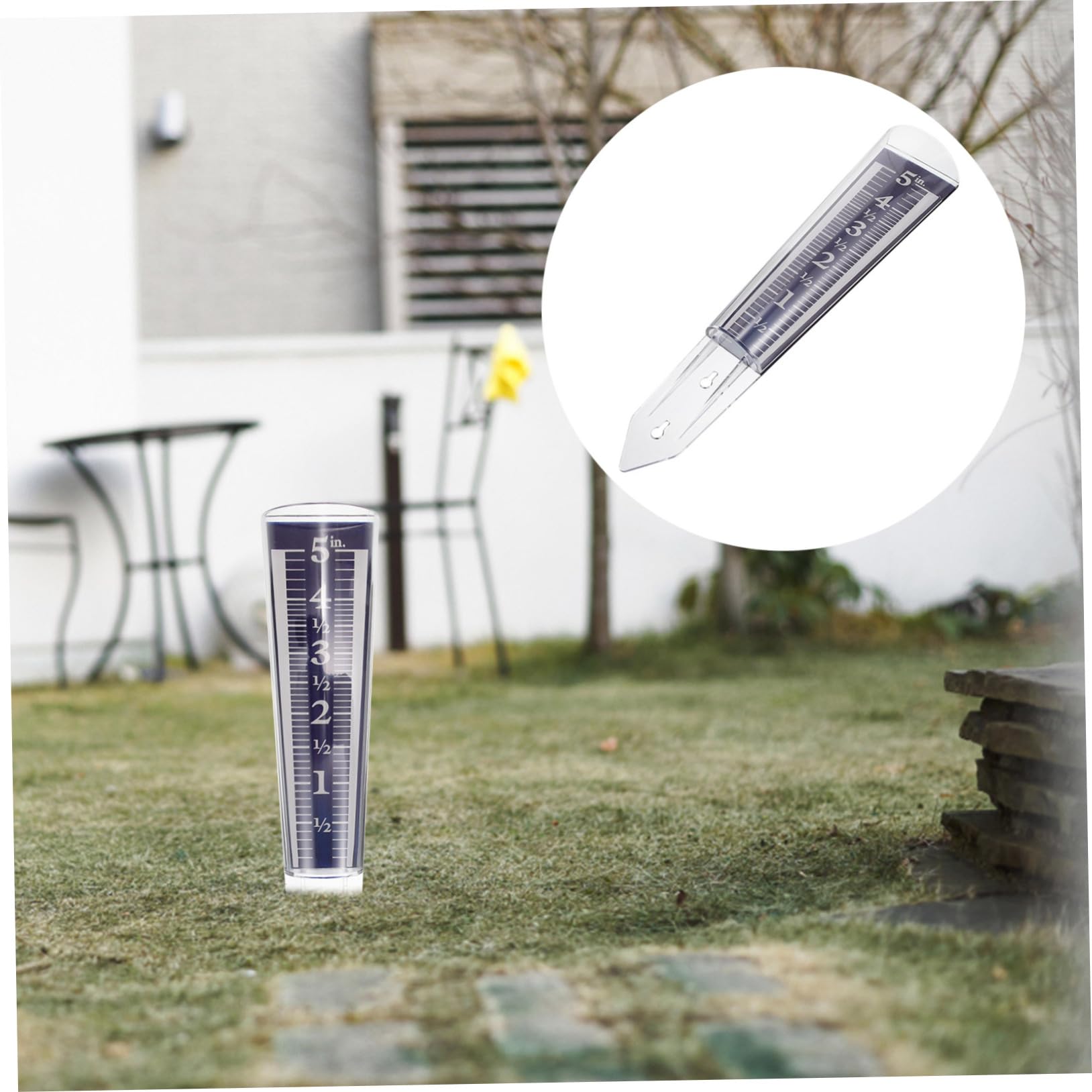 Mipcase 5stücke Rain Gauge Transparent Mit Erdspieß Präzises Messgerät Für Niederschlag Garten Und Und Klare Regenmessung Für Gartenliebhaber Und Wetterbeobachter