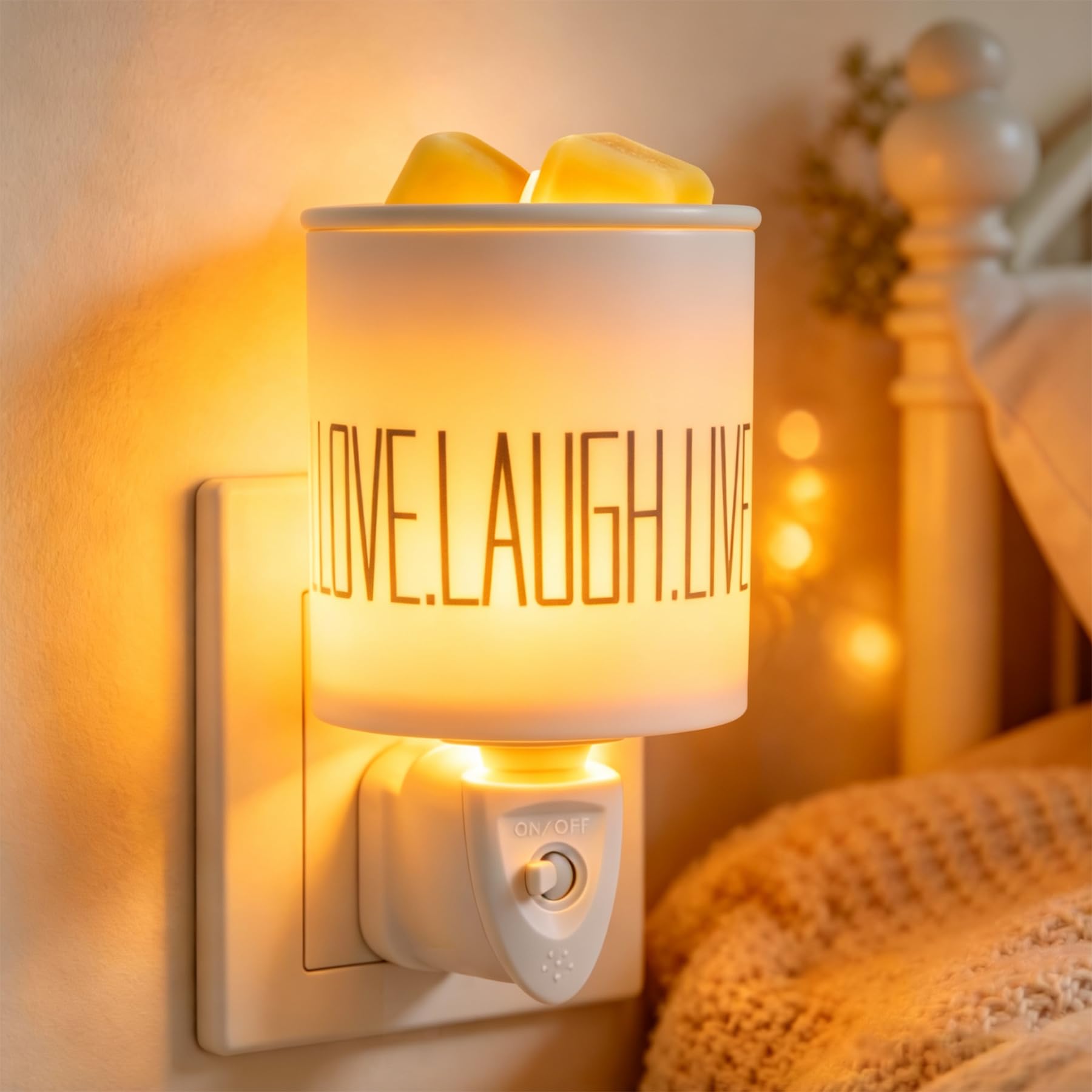 Plug in Wax Melt Burner UK Wall Socket – Electic Ceramic Oil Burners Aroma (White-C)