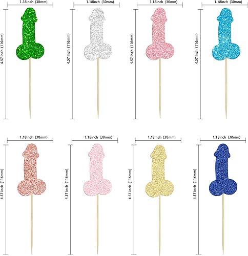 Miniatura 2 de 24 adornos para cupcakes de despedida de soltera con purpurina múltiple para decoración de pasteles, para boda, compromiso, despedida de soltera,