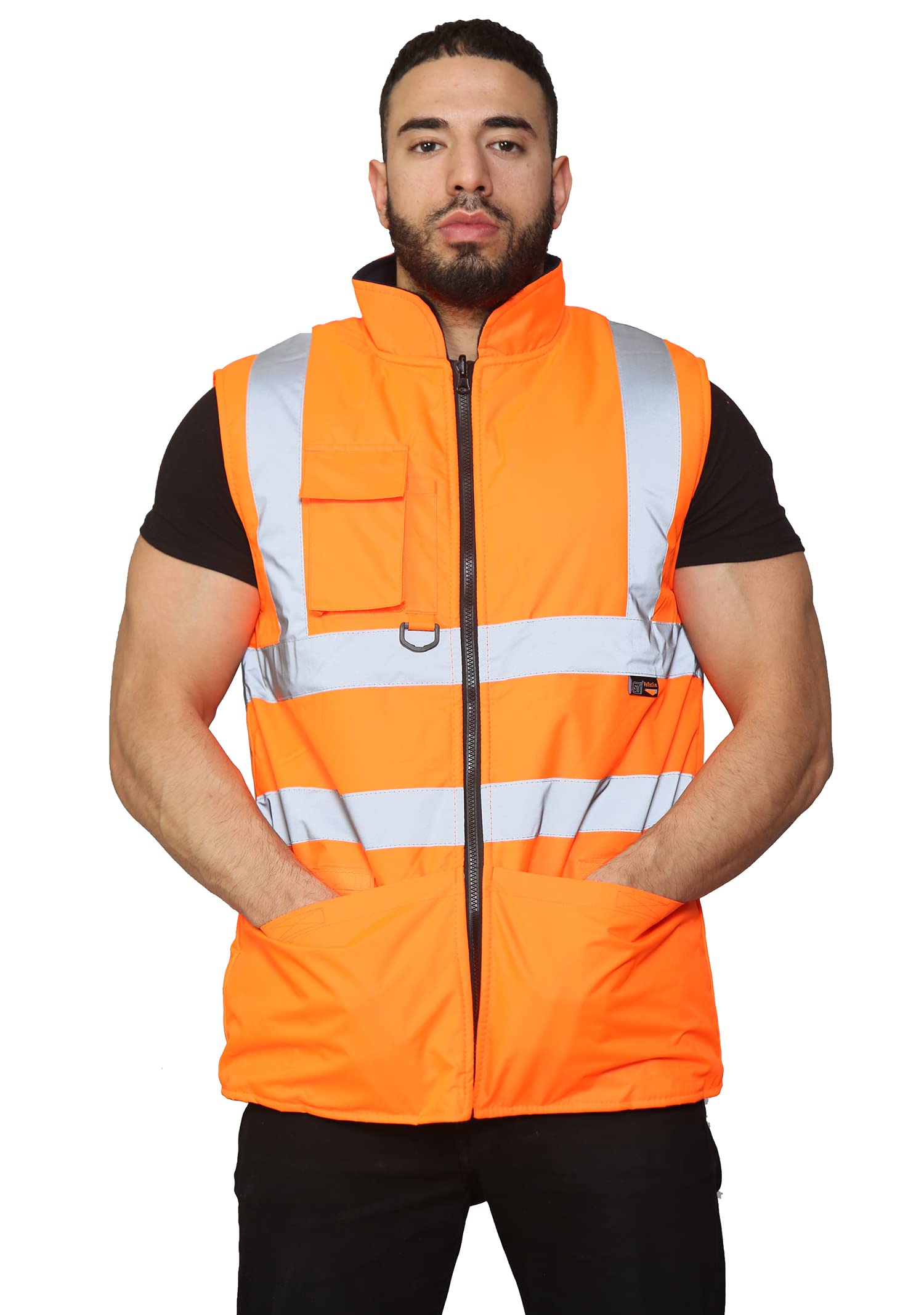 kraftd Hi Vis Vest High Visibility Waistcoat Reflective Sleeveless Workwear Jackets Safety Vests For Men