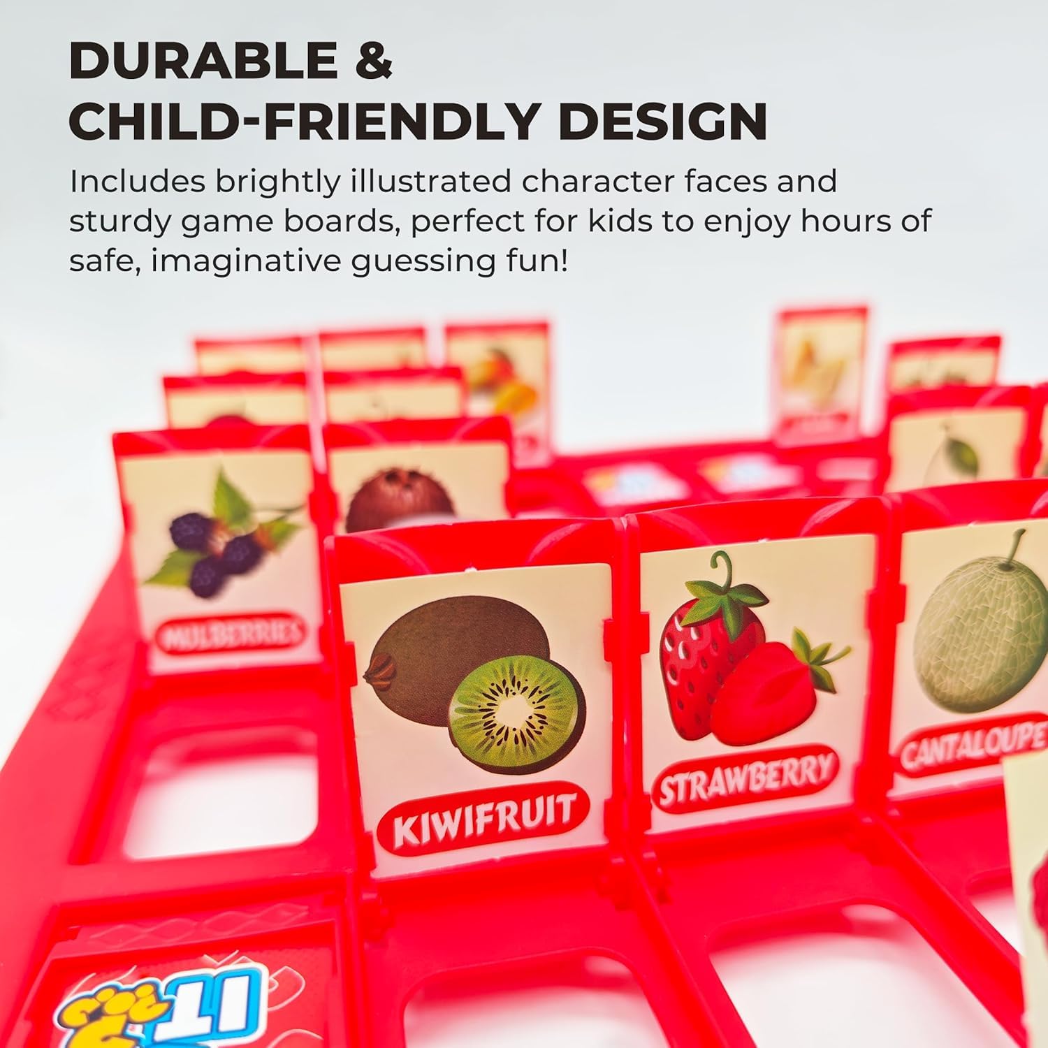 FCXVXCL Who is It Kids Games Who Is Game? Fruit Guessing Board Educational Entertainment Toy Easy to Set Up 2 Players Gifts for Friends Ideal for Family Nights Parties - Image 3