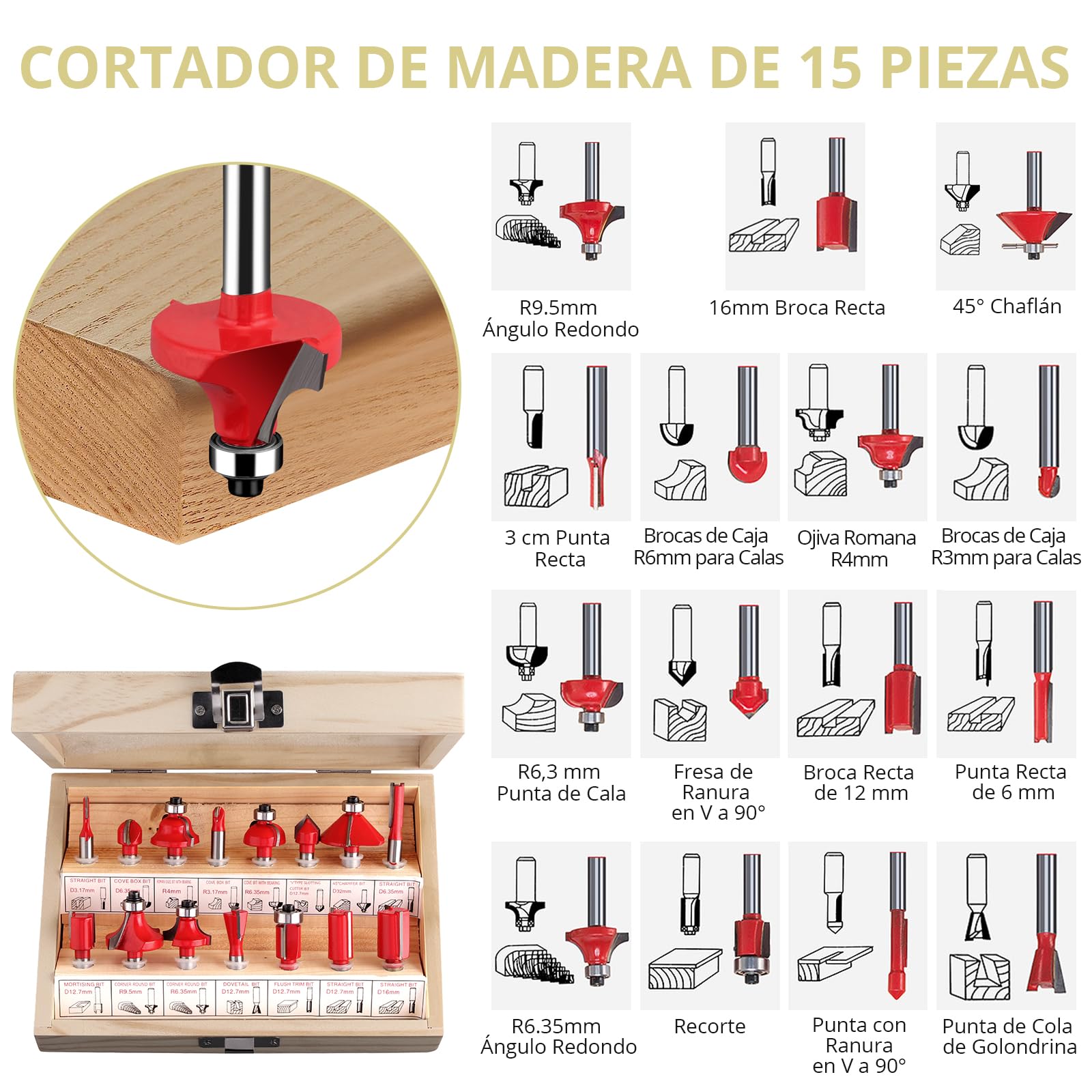 Anbte Fresadora de Madera 800W