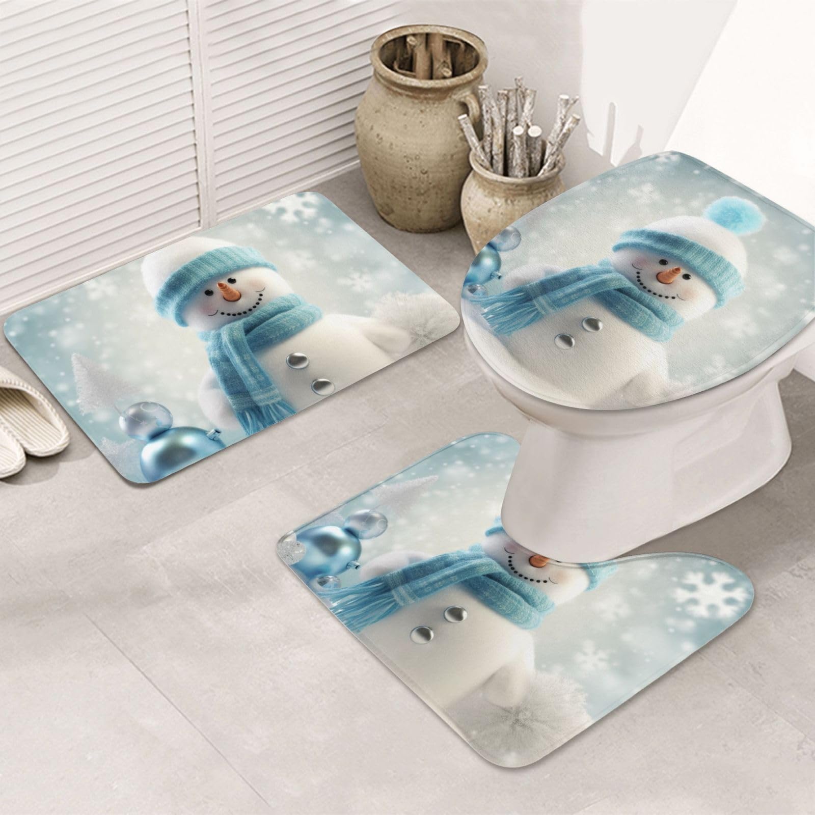 Tapis de bain antidérapants pour sécuriser votre sol et décorer vos WC en hiver