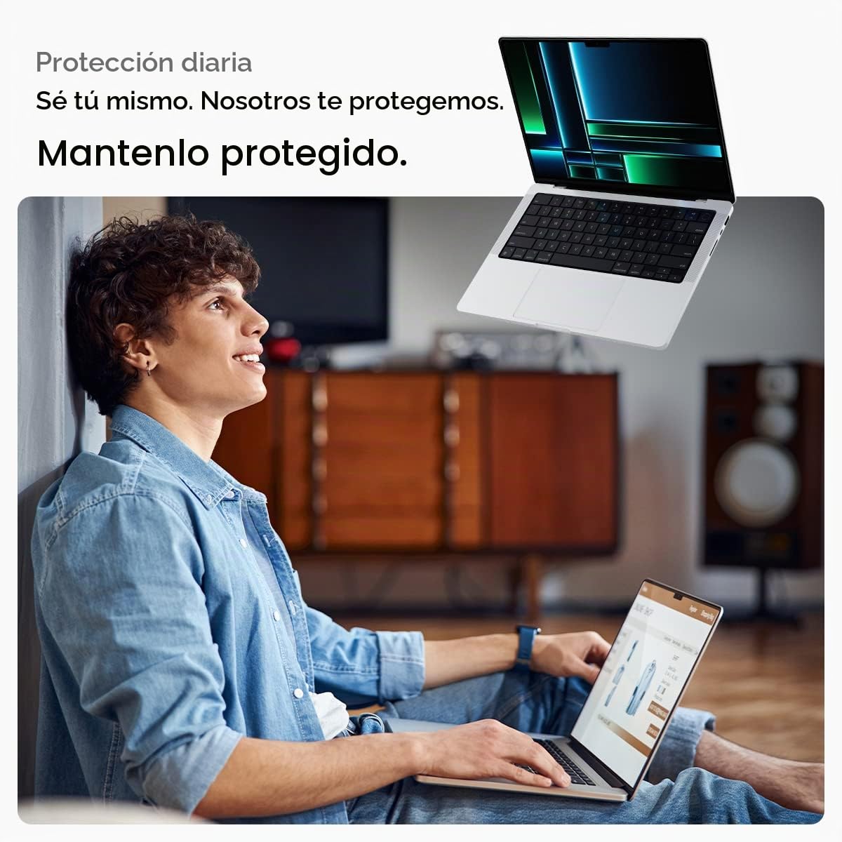 Spigen Glas.tR Slim Cobertura Completa Protector Pantalla para MacBook Pro 14 pulgadas (M5 Pro / M5 Max 2026 / M5 / M4-M1 series), 1 Unidad, Alta Definición, Dureza 9H
